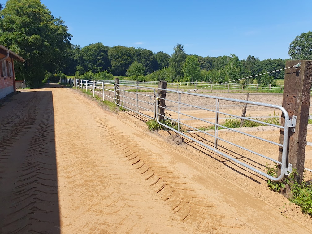 Weg zu unseren Paddocks an den Sommerweiden